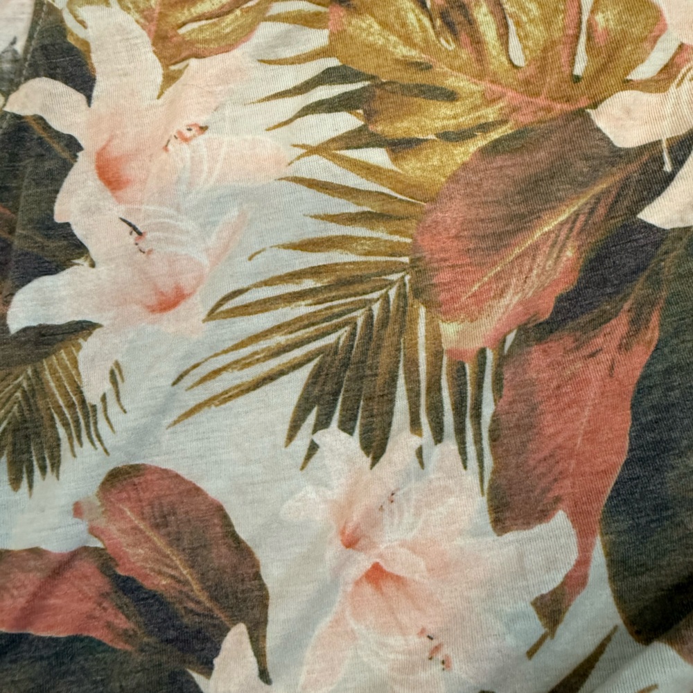 Old Navy Floral Tank Top - Green and Pink - Picture 3 of 5